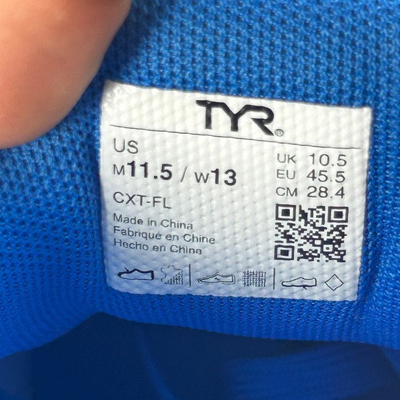 TYR CXT-FL Blue Training Shoes Mens 11.5 Womens 13 Cross Trainer Positive Vibes main image 7